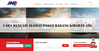 Cara menulis alamat paket barang kiriman JNE